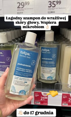 Szampon Tołpa Dermo Hair nawilżający wspierający mikrobiom promocja w Rossmann