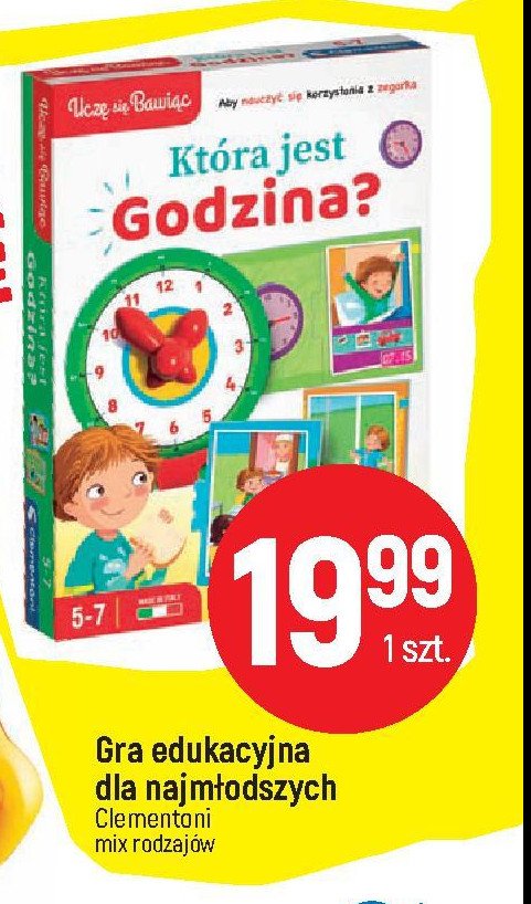 Uczę się bawiąc - która jest godzina? Clementoni promocja