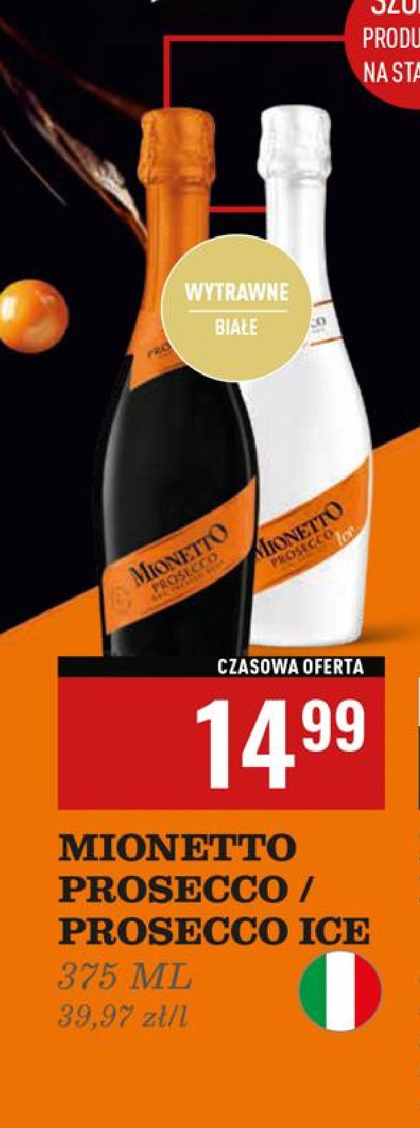 Wino Mionetto prosecco ice promocja