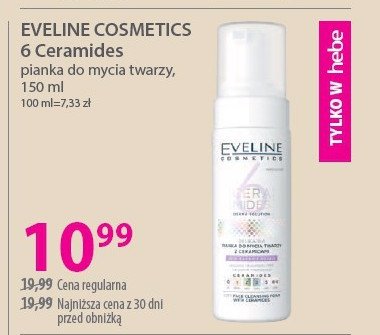 Pianka do mycia twarzy Eveline 6 ceramides promocja w Hebe