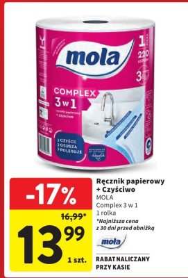 Ręcznik papierowy + Czyściwo MOLA Complex 3 w 1 promocja w Intermarche
