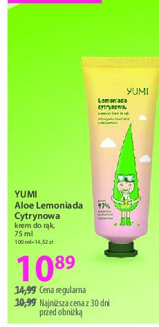 Krem do rąk lemoniada cytrynowa Yumi cosmetics promocja w Hebe