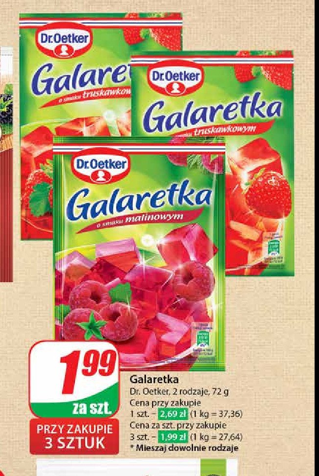 Galaretka malinowa Dr. oetker promocja