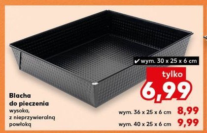 Blacha do pieczenia wysoka wym. 40 x 25 x 6 cm promocja