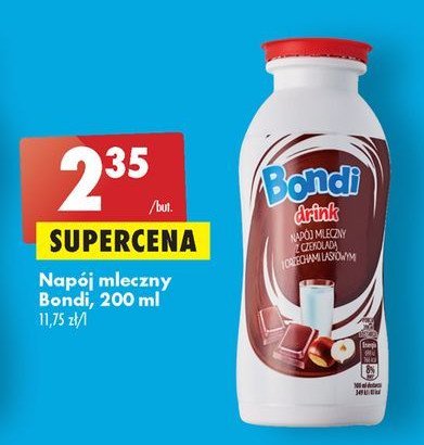 Napój mleczny z czekoladą i orzechami laskowymi Bondi promocja