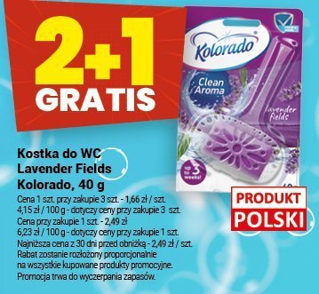Kostka do WC Lavender Fields Kolorado, 40 g promocja w Twój Market
