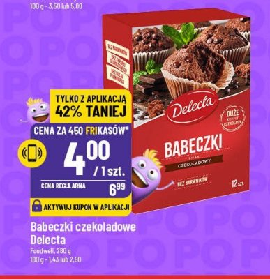 Babeczki czekoladowe Delecta promocja