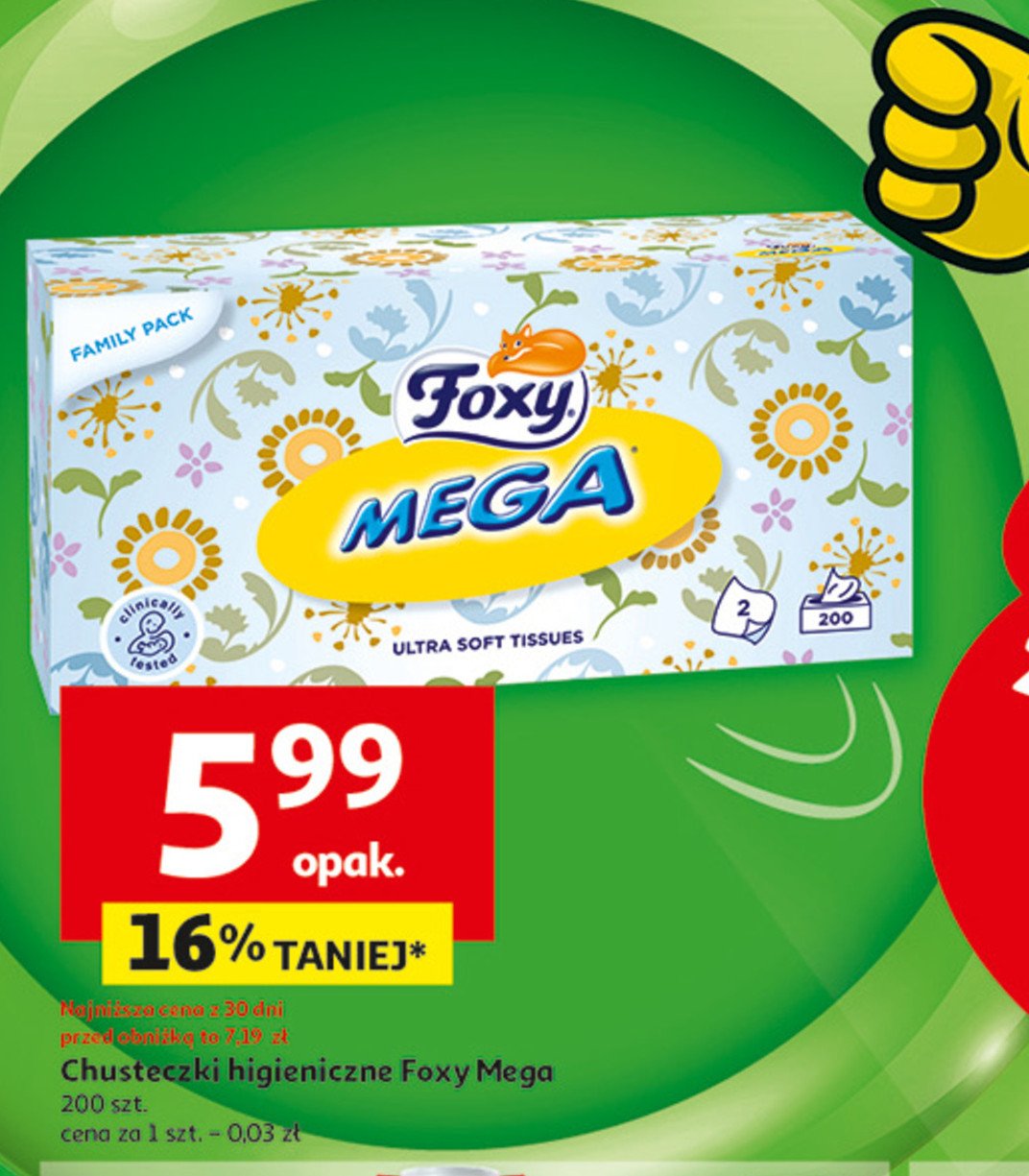 Chusteczki higieniczne Foxy mega promocja w Auchan