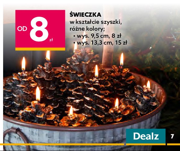 艢wieczka szyszka 9.5 cm promocja