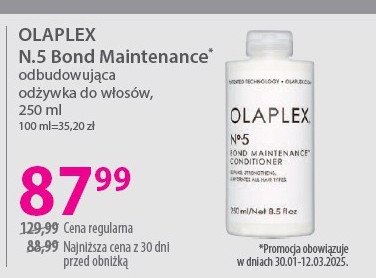 Odżywka do włosów no5 bond maintenance OLAPLEX promocja w Hebe