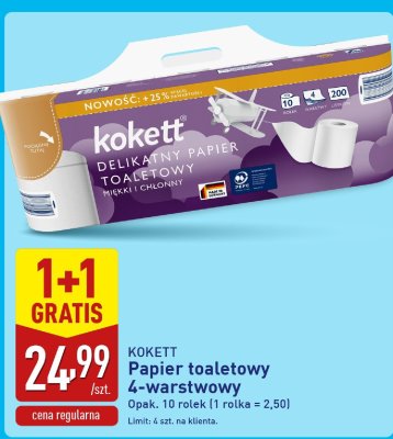 Papier toaletowy 4-warstwowy KOKETT promocja w Aldi