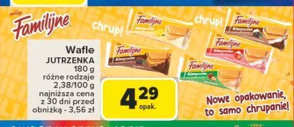 Wafle cytrynowe Jutrzenka familijne promocja w Carrefour