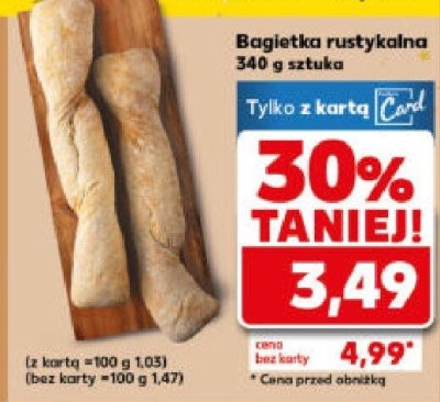 Bagietka rustykalna 340g promocja w Kaufland