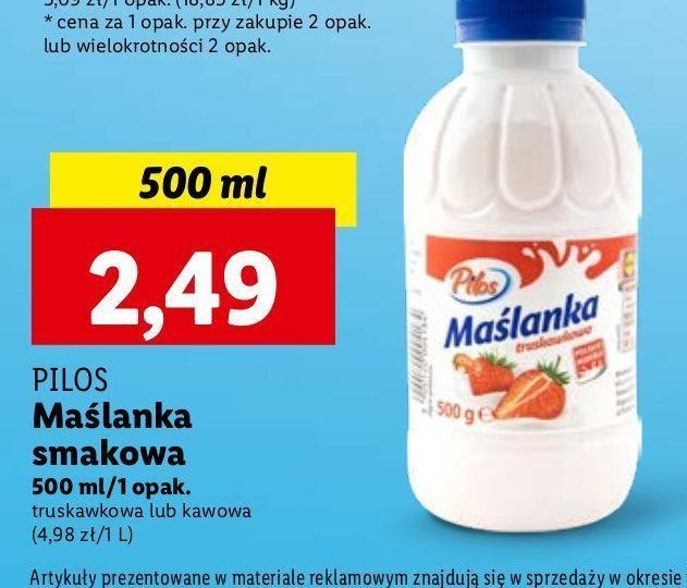 Maślanka truskawkowa Pilos promocja