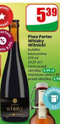 Piwo Whisky Witnicki  promocja w Dino