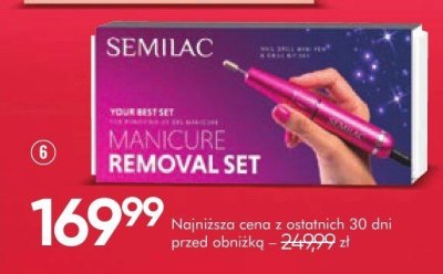 Zestaw SEMILAC frezarka do paznokci + frez w kształcie walca promocja w Super-Pharm