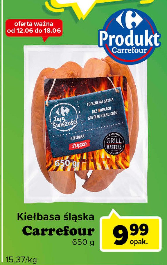 Kiełbasa grillowa Carrefour targ świeżości promocja