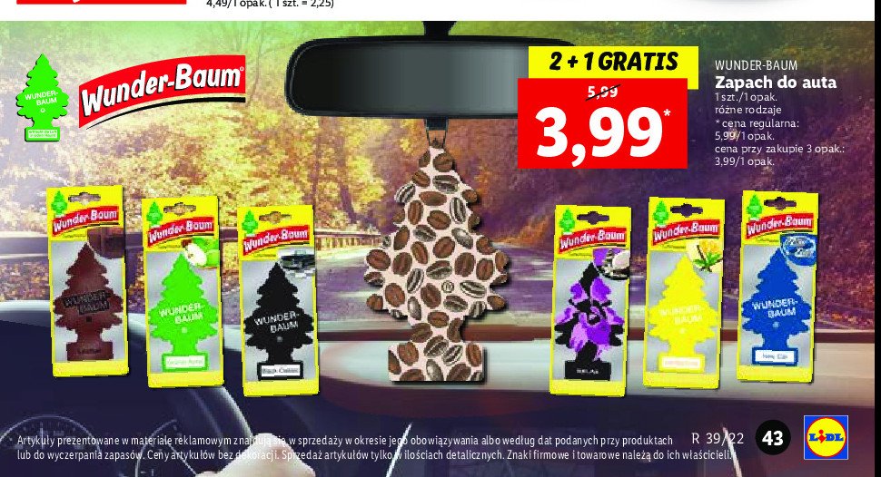 Choinka zapachowa skóra Wunder-baum promocja