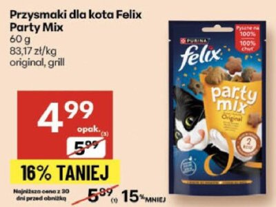 Przysmaki dla kota Felix Party Mix, original, grill promocja w Delikatesy Centrum