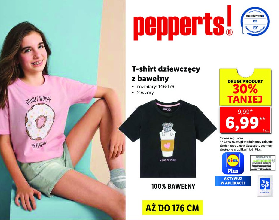 T-shirt dziewczęcy 146-176 Pepperts! promocja