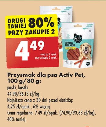 Paski mięsne z kurczakiem Activ pet snacks promocja