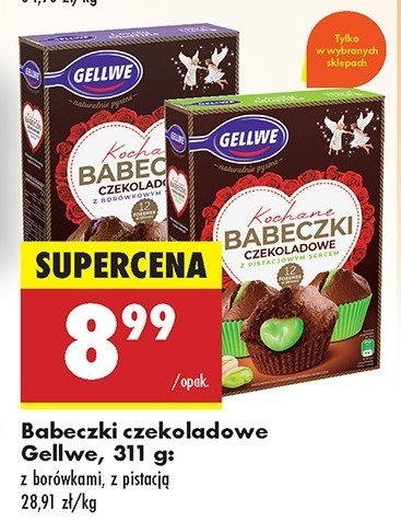 Kochane babeczki czekoladowe z borówkami Gellwe promocja