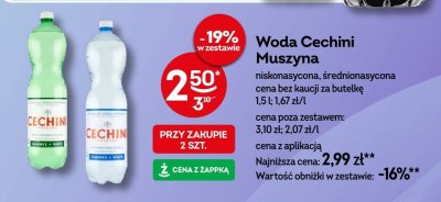 Woda Cechini Muszyna niskonasycona promocja w Żabka