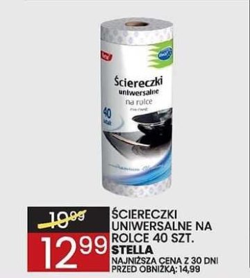 Ściereczki uniwersalne na rolce Stella 40 szt. promocja w Wafelek