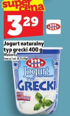 Jogurt naturalny typ grecki 400 g promocja w TOPAZ
