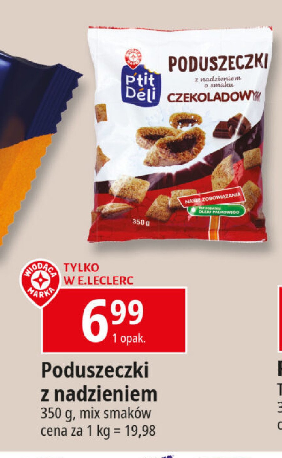 Poduszeczki czekoladowe Wiodąca marka p'tit deli promocja