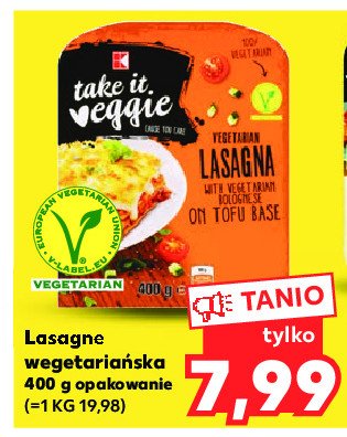 Lasagne wegetariańskie K-take it veggie promocja