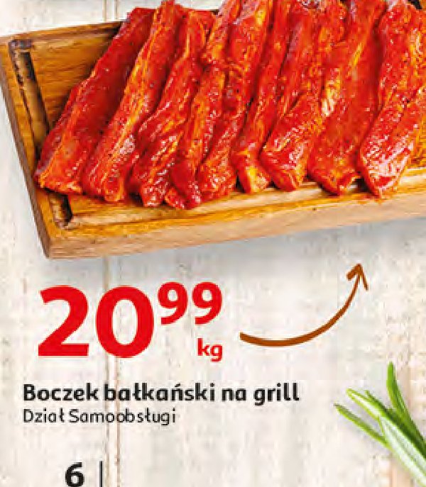 Boczek bałkański na grill Auchan różnorodne (logo czerwone) promocje