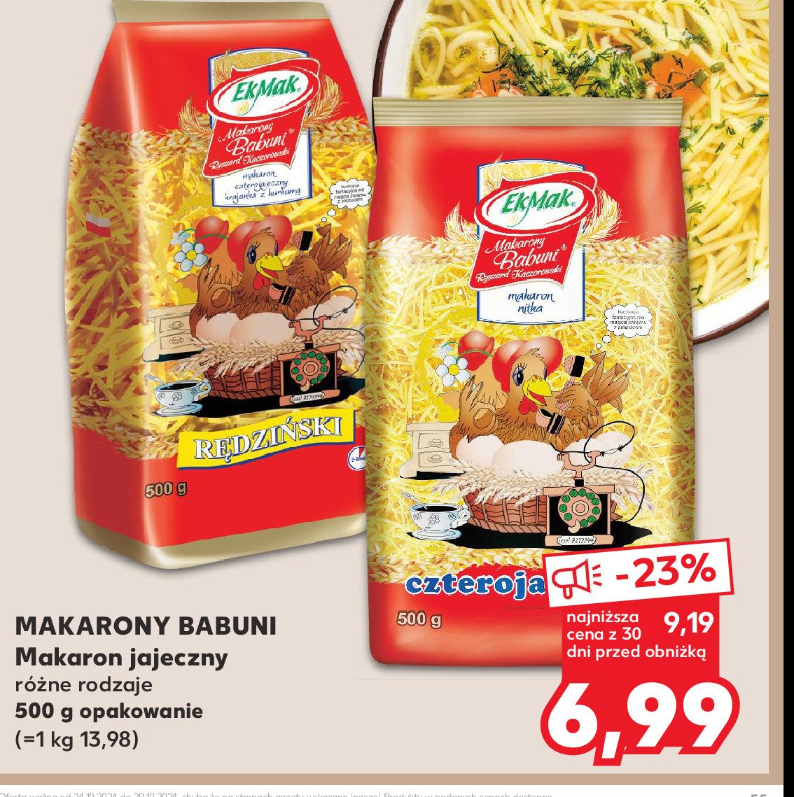 Makaron babuni nitka Eko-mak promocja