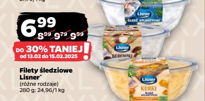 Filety śledziowe w sosie grzybowym z borowikami Lisner promocja