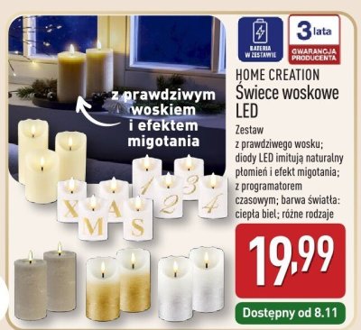 Świece woskowe LED  promocja w Aldi