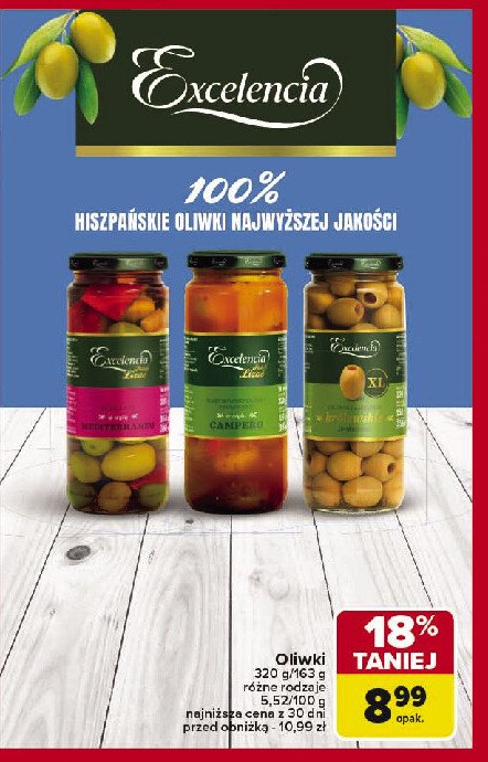 Oliwki zielone Excelencia promocja w Carrefour Market