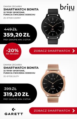 Smartwatch damski Bonita czarny ZG-017233 promocja w Briju
