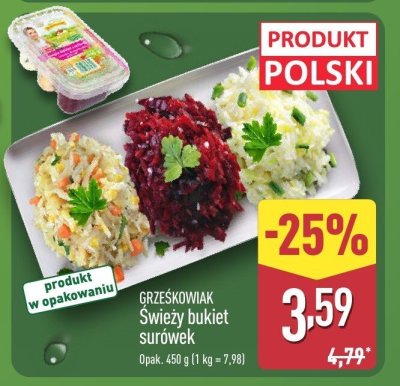 Świeży bukiet surówek promocja w Aldi