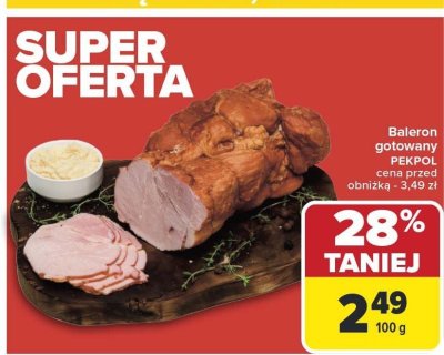 Baleron gotowany PEKPOL promocja w Carrefour