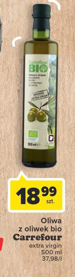 Oliwa z oliwek z pierwszego tłoczenia Carrefour bio promocja