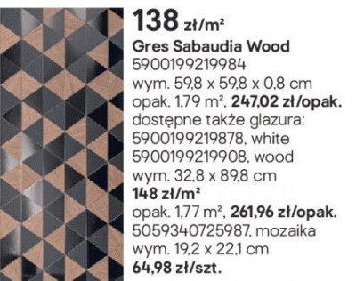 Gres Sabaudia Wood promocja w Castorama