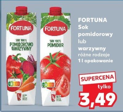 Sok pomidorowy lub warzywny różne rodzaje promocja w Kaufland