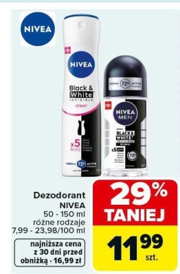 Dezodorant NIVEA różne rodzaje promocja w Carrefour Market