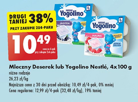 Deserek malinowy Nestle yogolino (jogolino) promocja