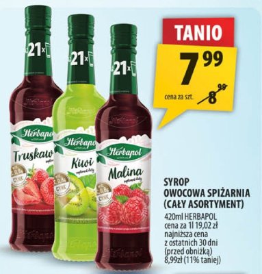 Syrop owocowa spiżarnia (cały asortyment) Herbapol promocja w Arhelan