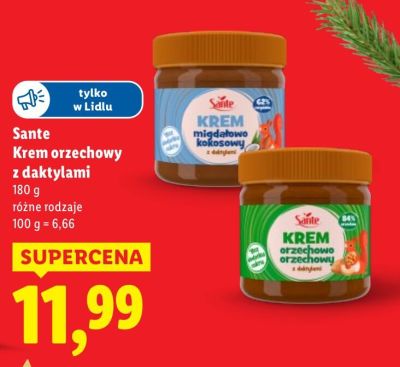 Krem orzechowy z daktylami różne rodzaje promocja w Lidl