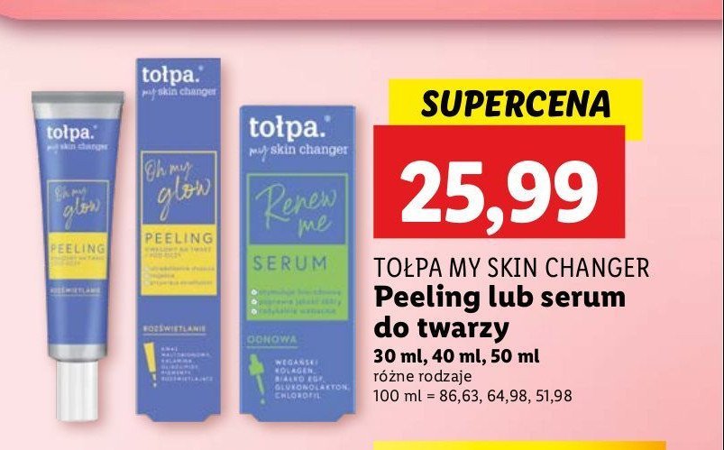 Serum do twarzy glow Tołpa my skin changer promocja