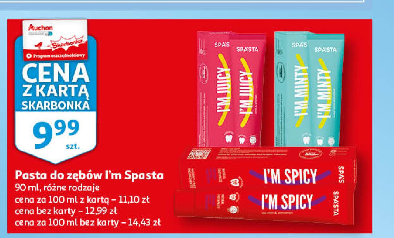 Pasta do zębów im minty Spasta promocja