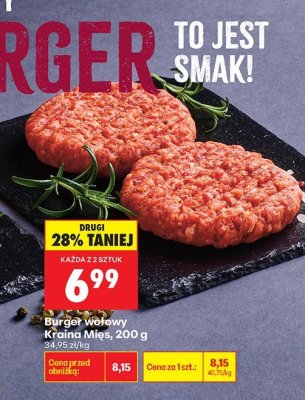 Burger wołowy, 200 g promocja w Biedronka