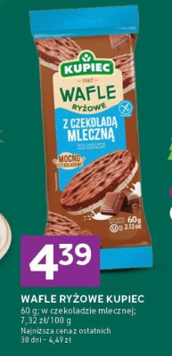 Wafle ryżowe Kupiec w czekoladzie mlecznej promocja w Stokrotka